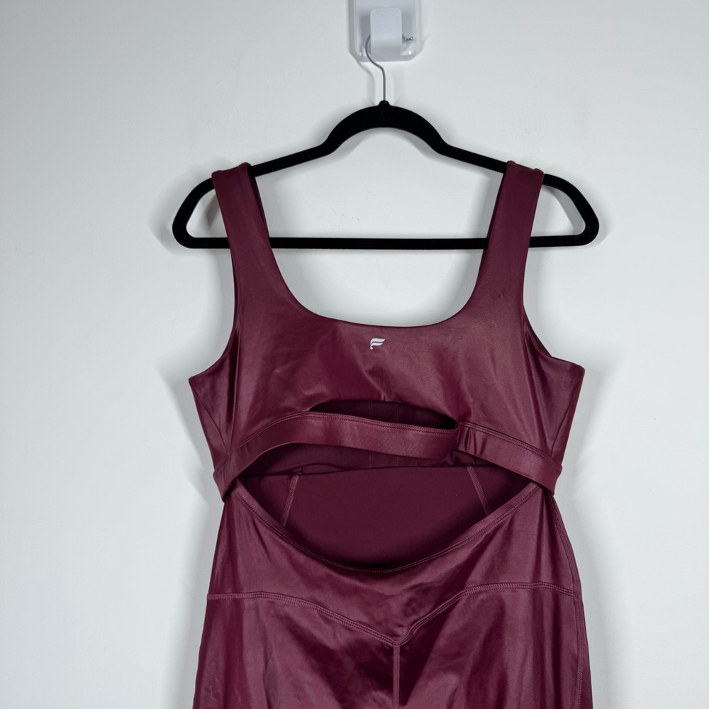 Fabletics Jumpsuit Motion365+ Shine Jumpsuit Burgundy - Picture 7 of 12